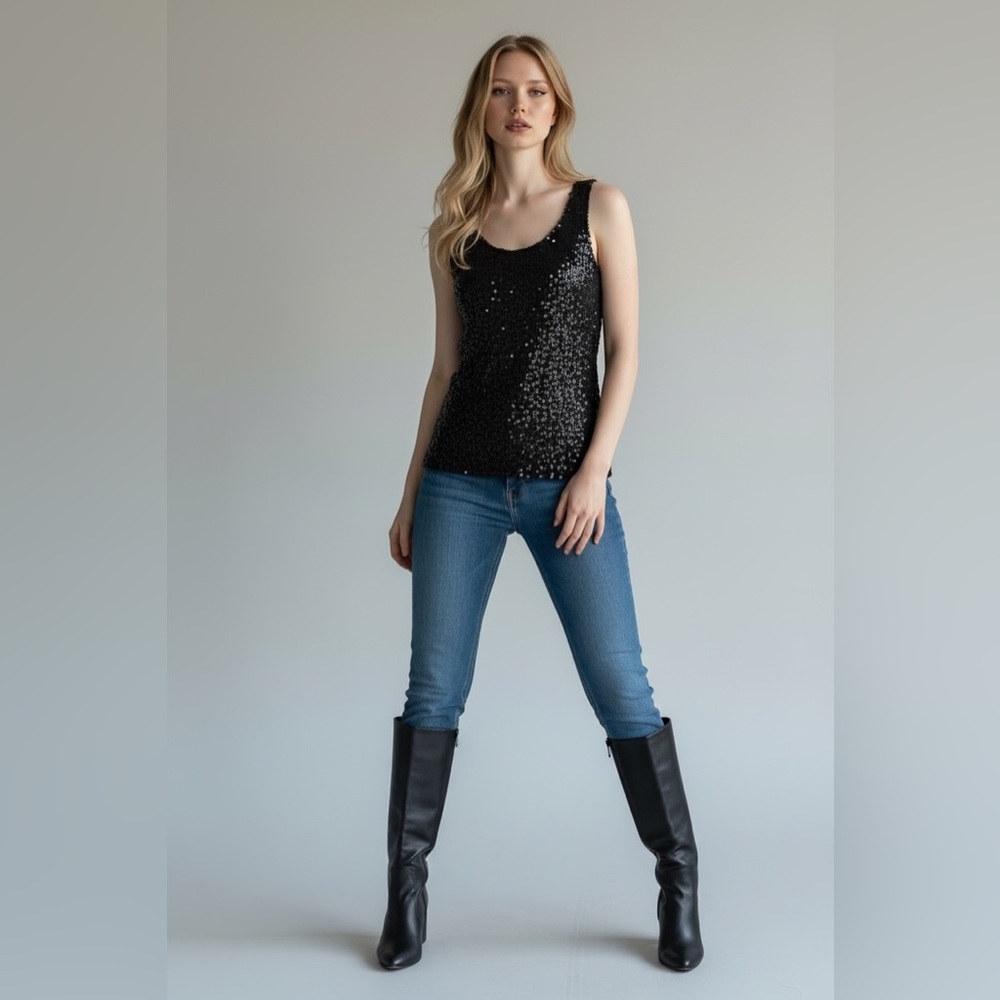 Express 2-piece sequin tank top